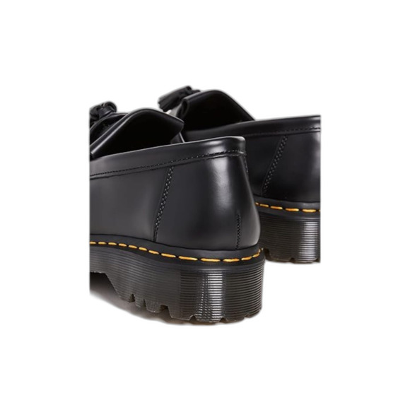 Dr. Marten's / Adrian Black Smooth Leather Tassel / Boho Goth Style - Picture 3 of 5